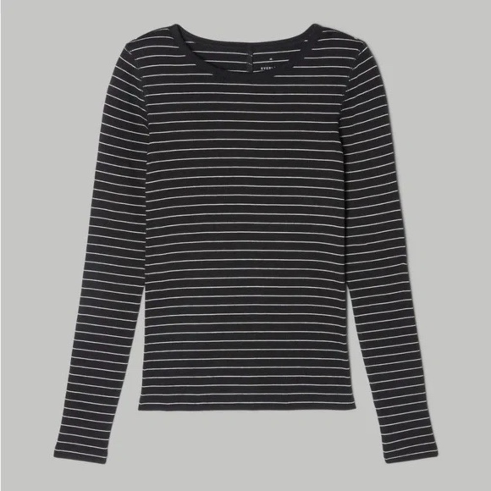 Everlane The Supima Micro-Rib Long-Sleeve Crew